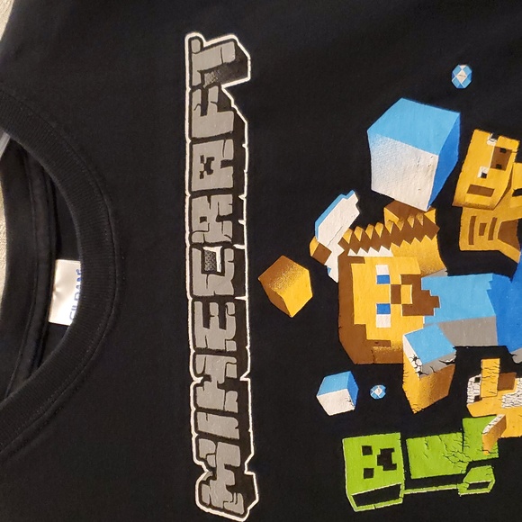 SZ. (2) TWO MEDIUM BEAST MODE & MINDCRAFT SHORTSLEEVE GAMER T- SHIRTS - Picture 7 of 7